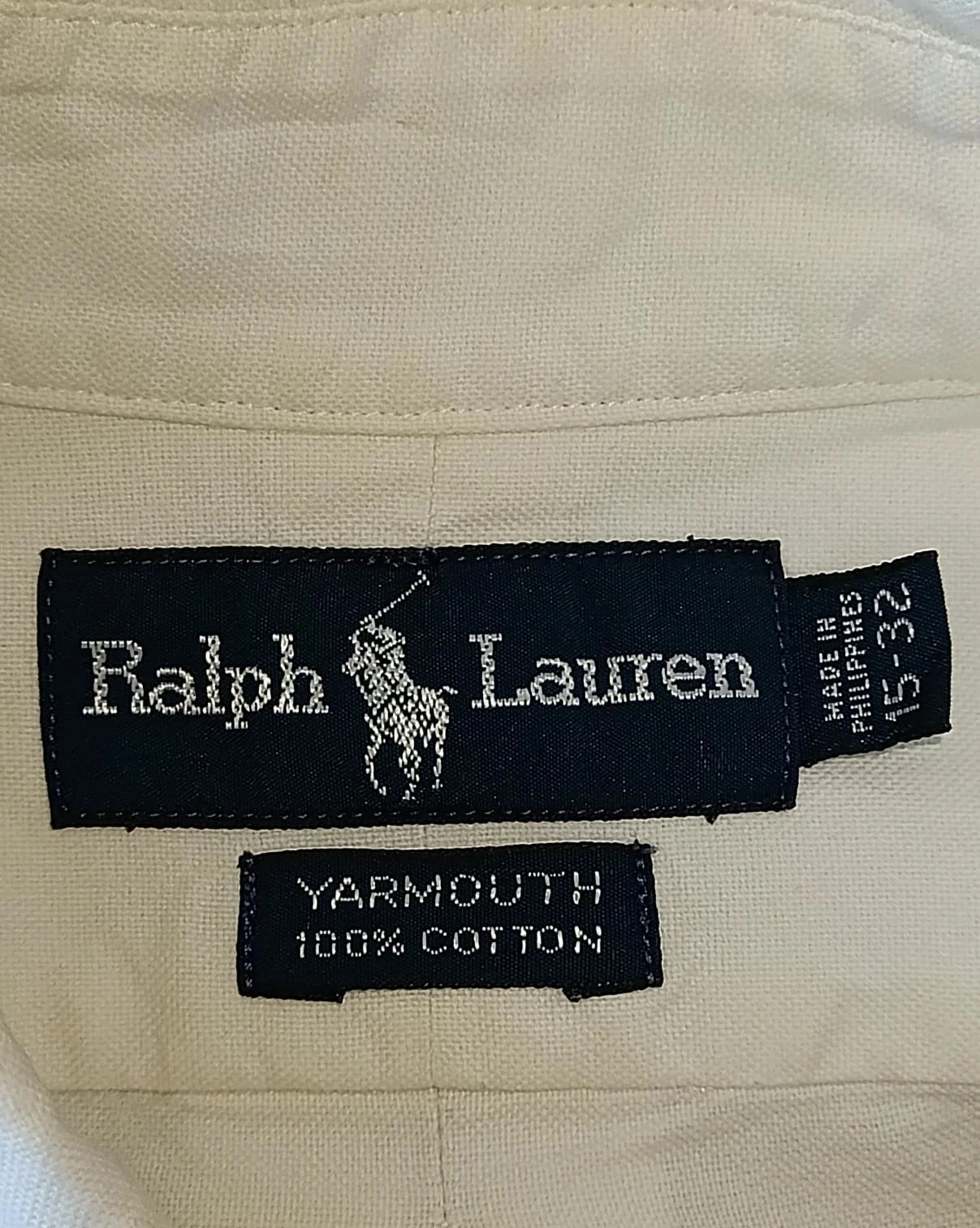Camisa Ralph Lauren Vintage Yarmouth branco-acinzentado mangas curtas Tamanho 15/32 – photo 13